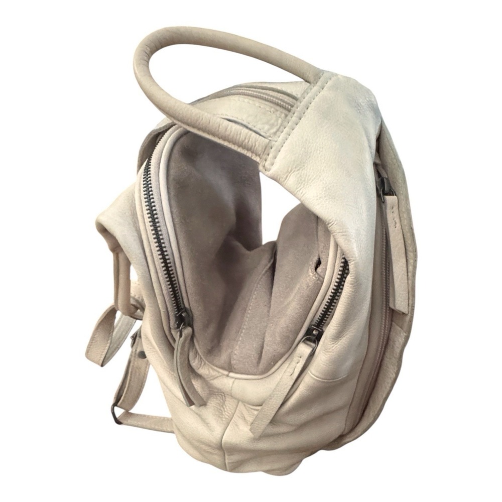 FREE PEOPLE We The Free Leather  Soho Convertible Sling Bag Beige - Picture 10 of 11